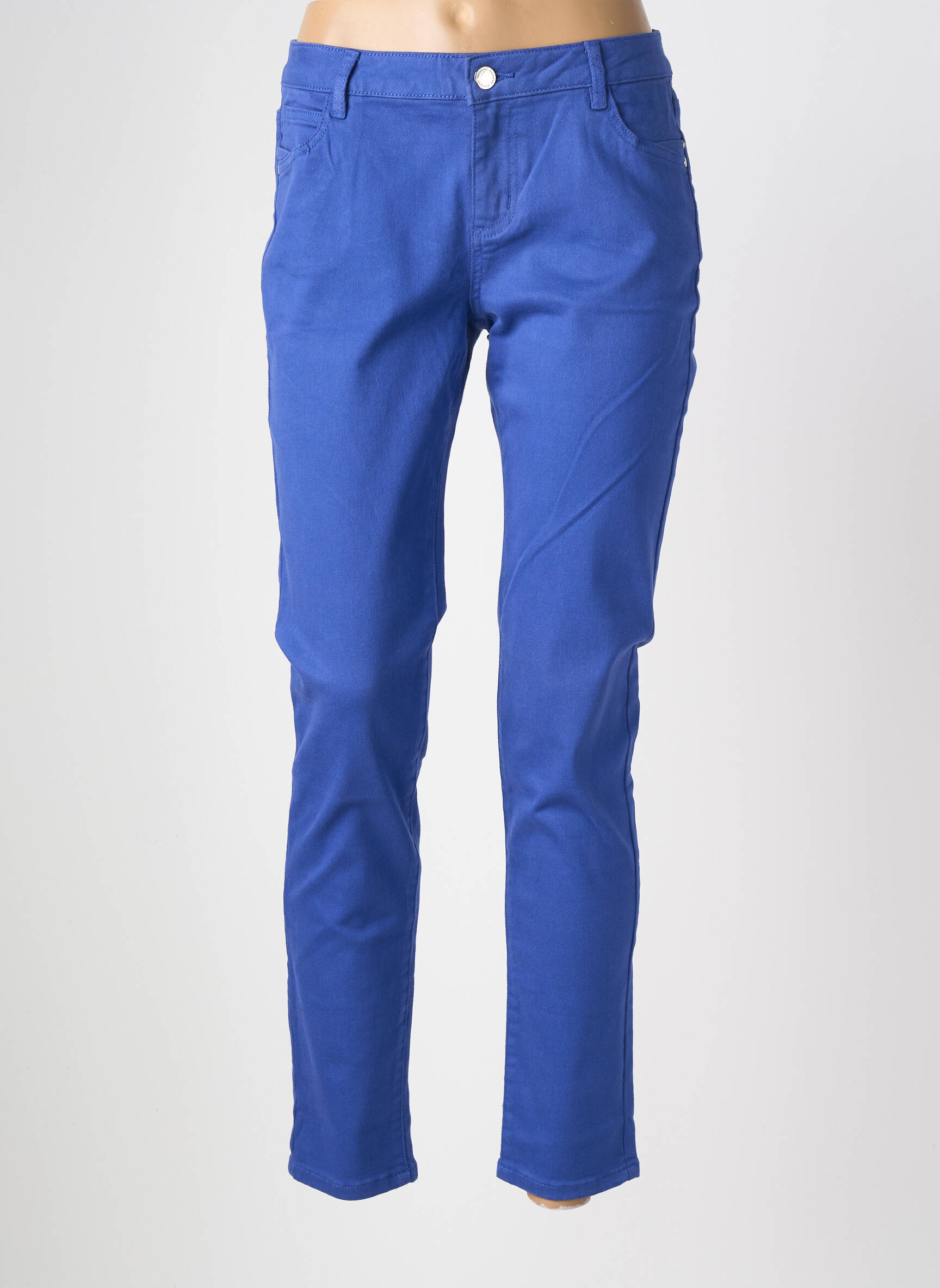 Pantalon slim elasticitate mărime normală albastru MORGAN femeie