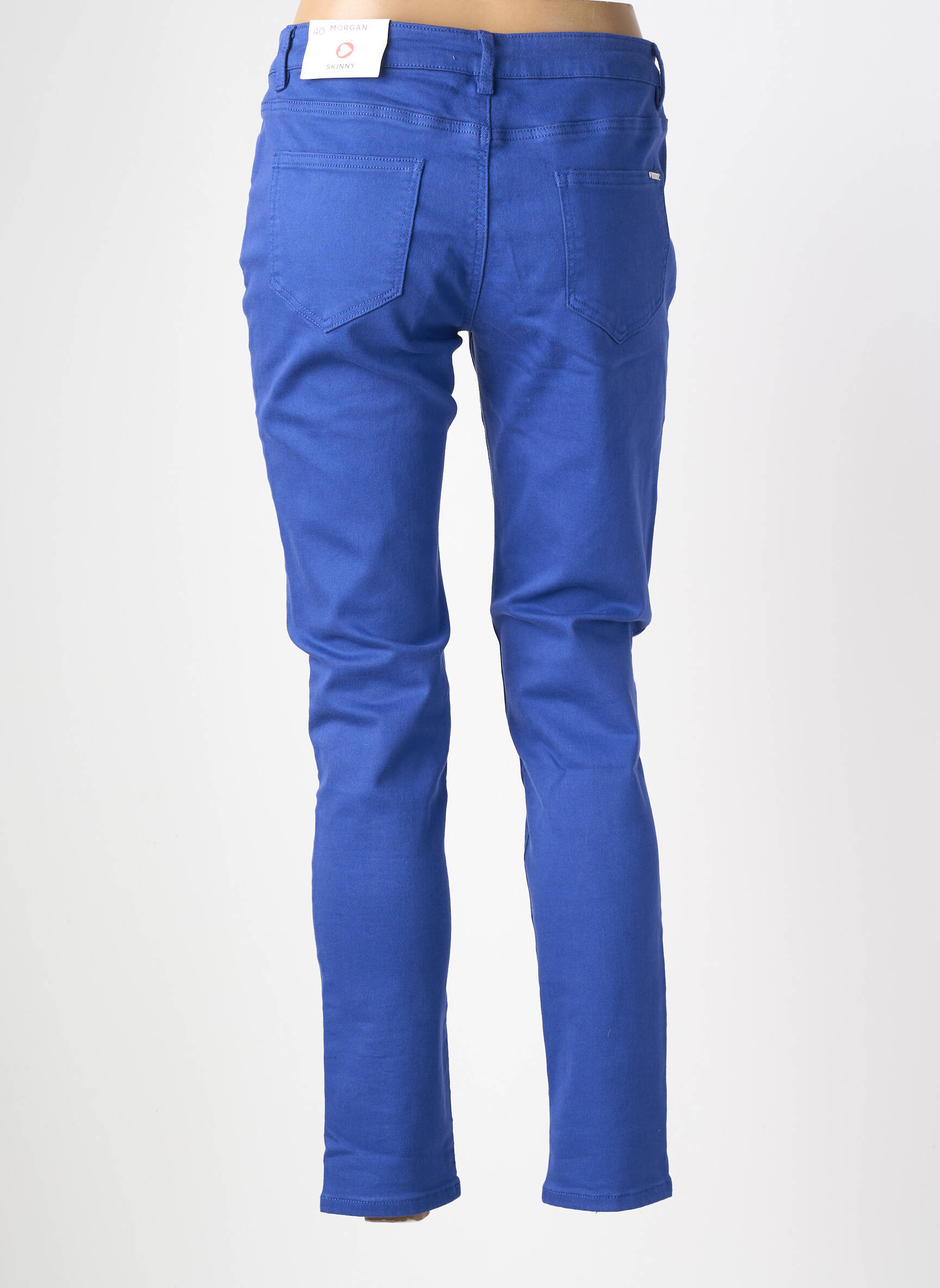 Pantalon slim elasticitate mărime normală albastru MORGAN femeie