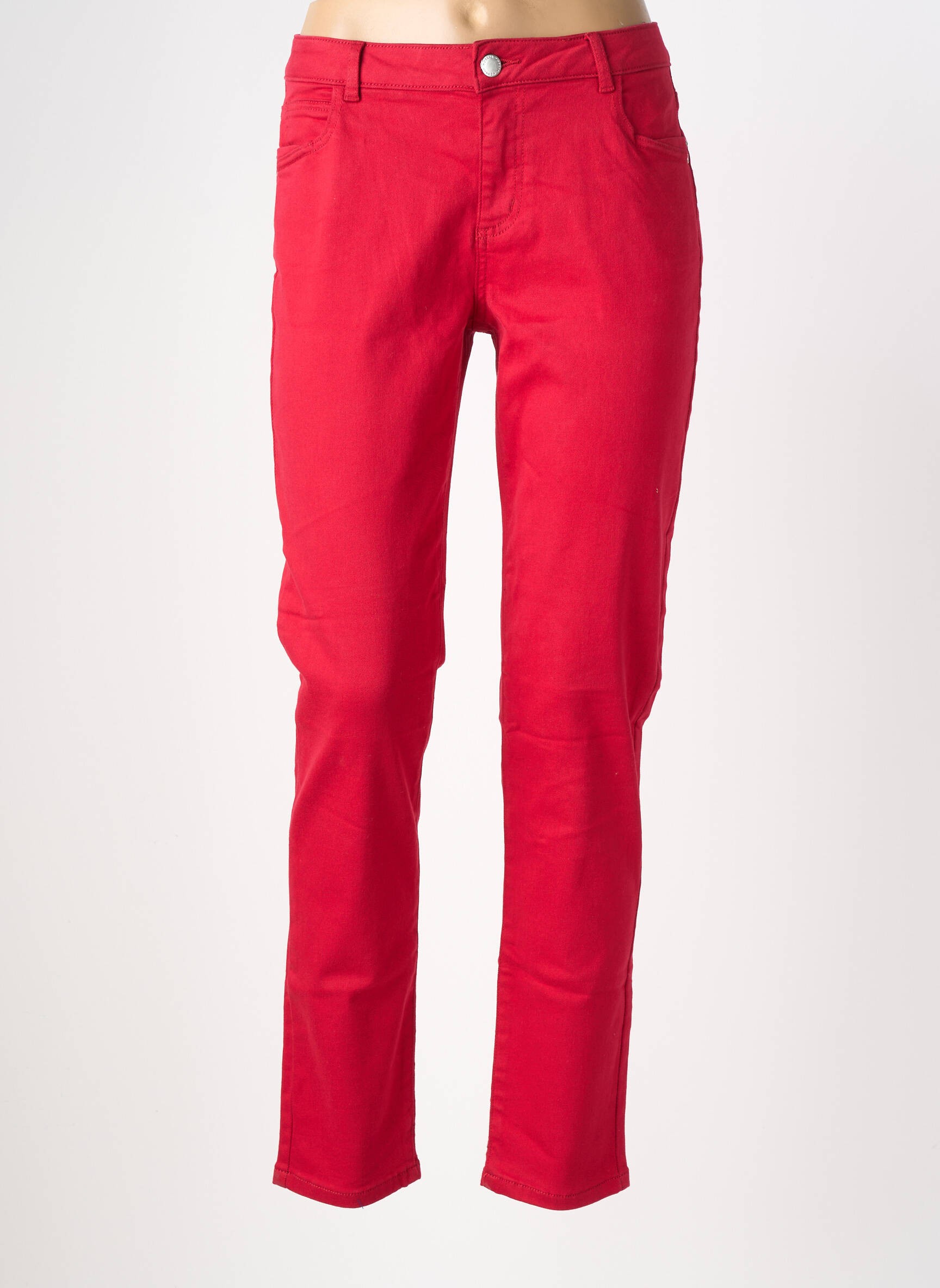 Pantalon slim elasticitate mărime normală roșu MORGAN femeie