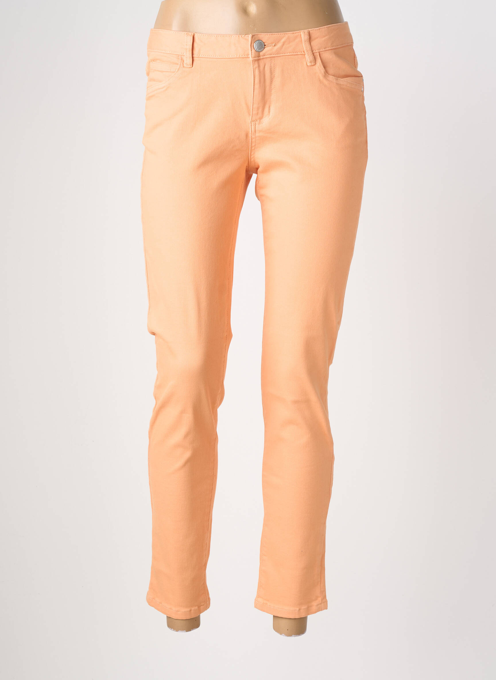 Pantalon 7/8 elasticitate mărime normală portocalie MORGAN femeie