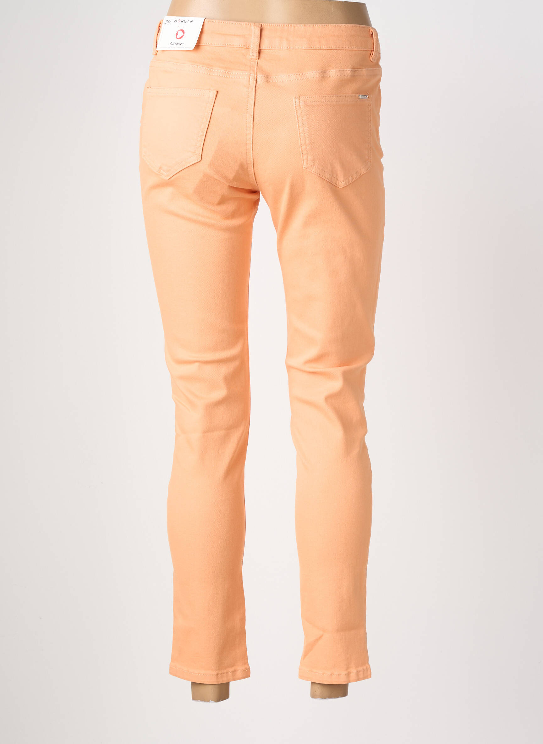 Pantalon 7/8 elasticitate mărime normală portocalie MORGAN femeie