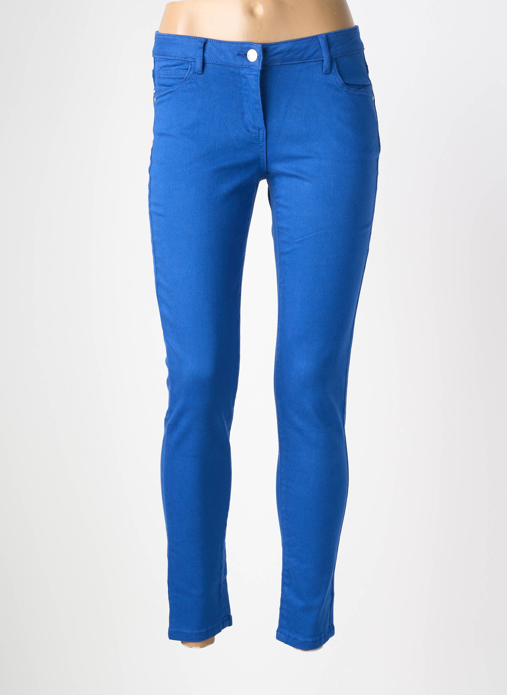 Pantalon slim elasticitate mărime normală albastru MORGAN femeie