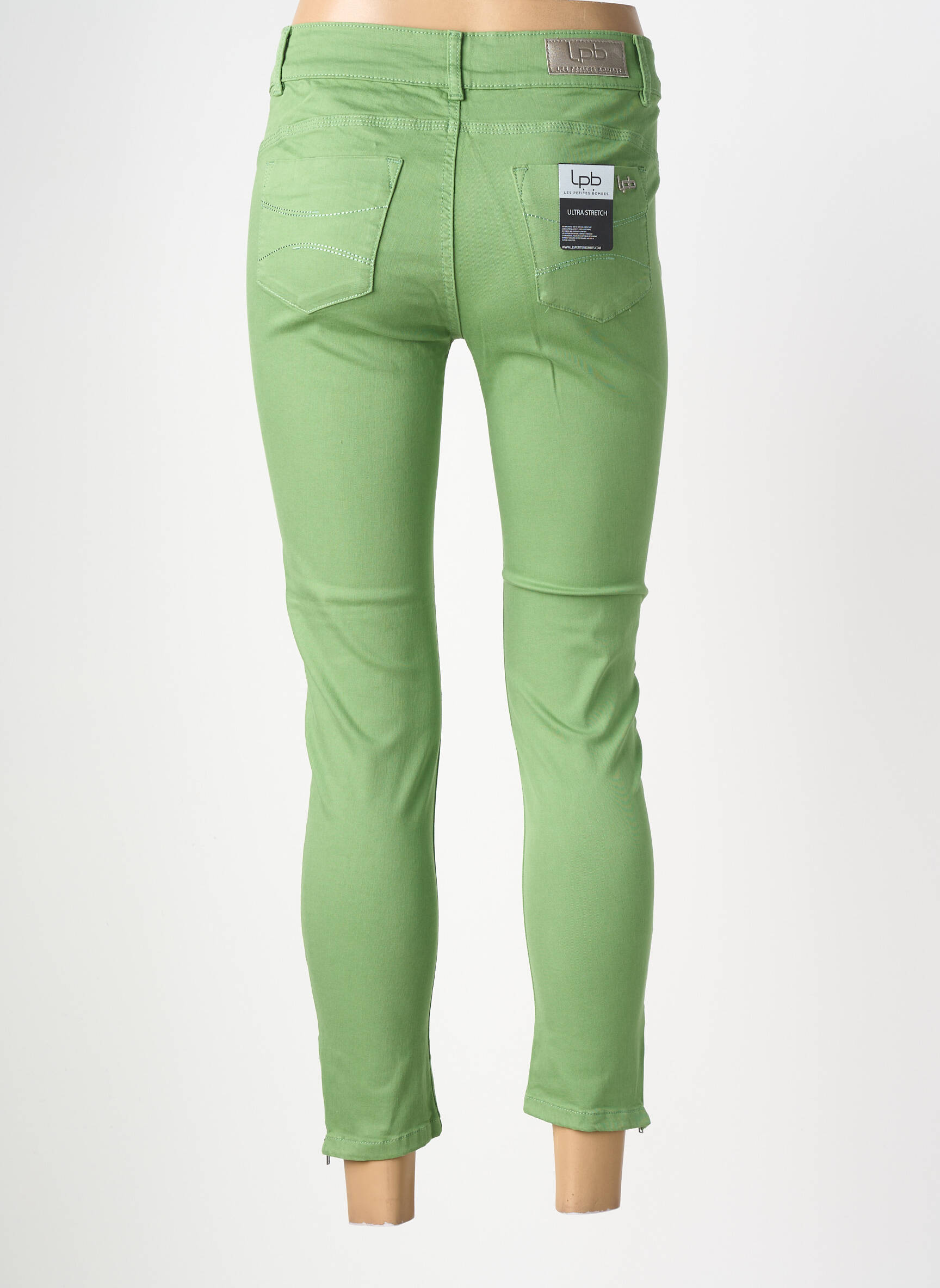 Pantalon 7/8 elasticitate mărime normală verde LPB LES PETITES BOMBES  femeie