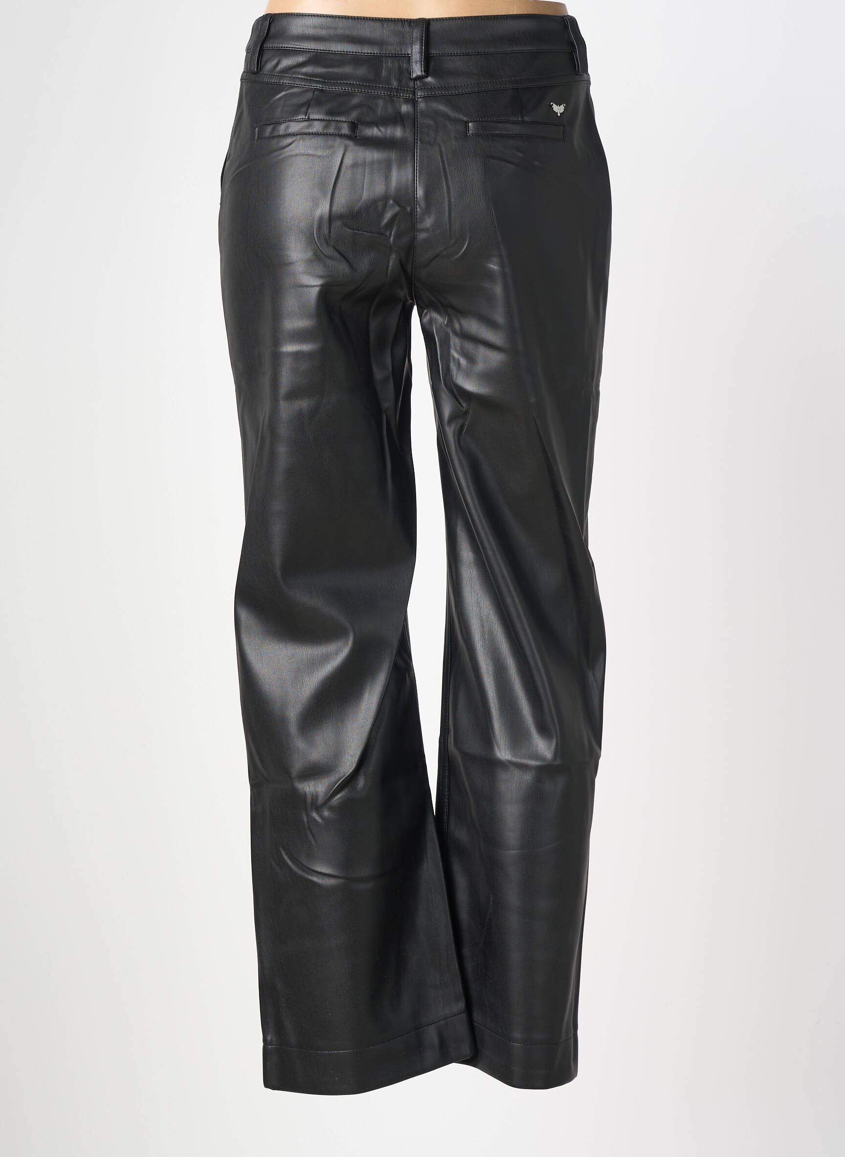 Pantalon drept închidere cu fermoar sub clapetă cu nasturi mărime normală negru LPB LES PETITES BOMBES  femeie