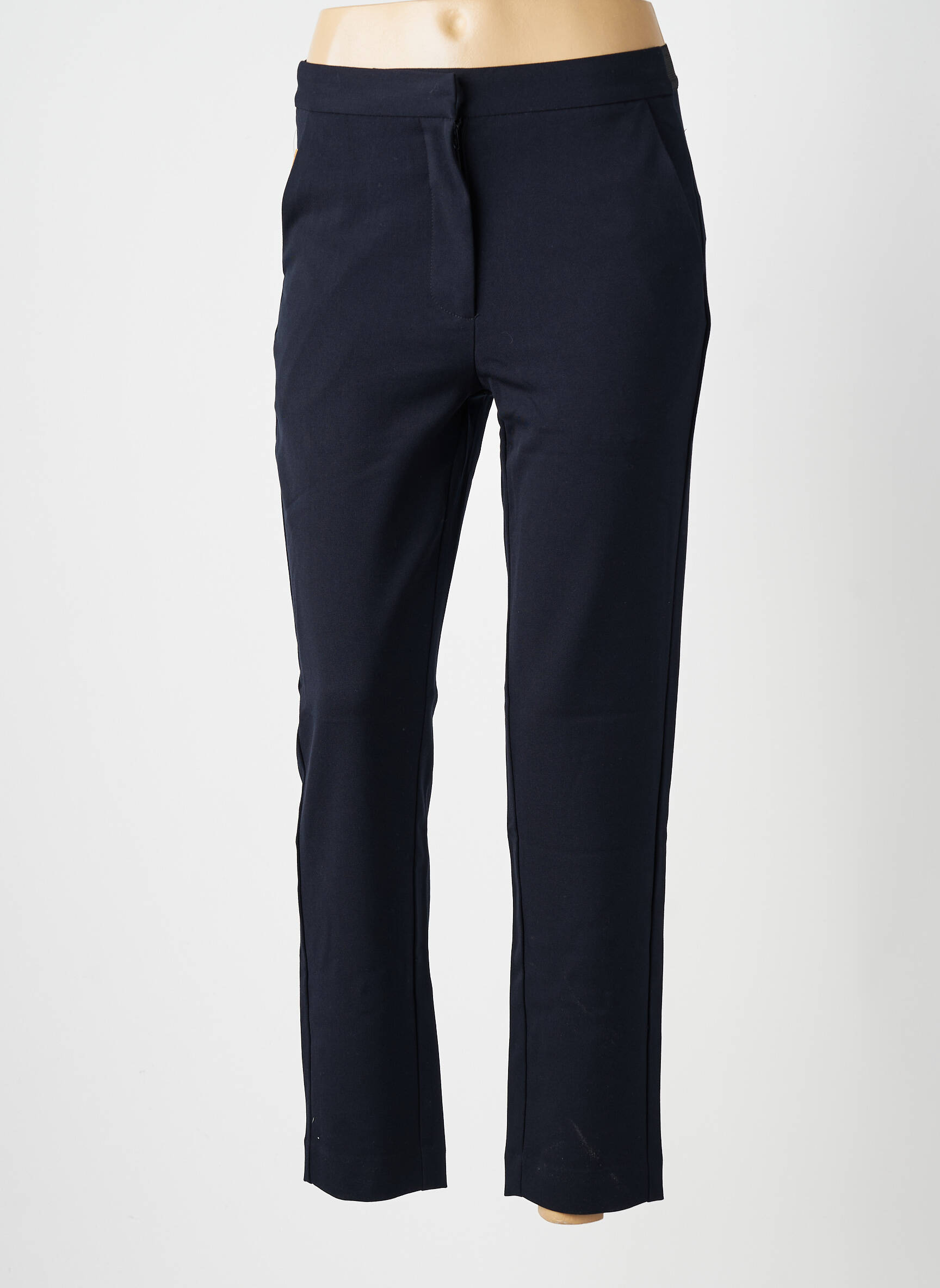 Pantalon chino țesătură poplin mărime normală albastru TIFFOSI femeie