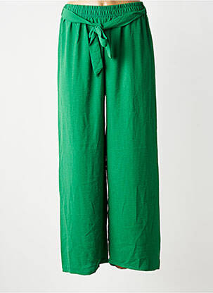 Pantalon larg croială fluidă mărime normală verde PM MERE & FILLE femeie