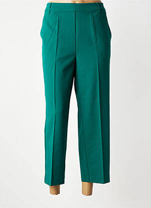 Pantalon 7/8 talie elastică mărime normală verde KAFFE femeie