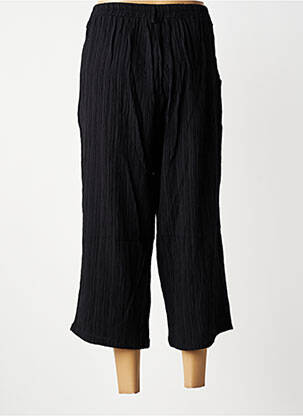 Pantalon trei sferturi talie elastică mărime normală negru ZHENZI femeie