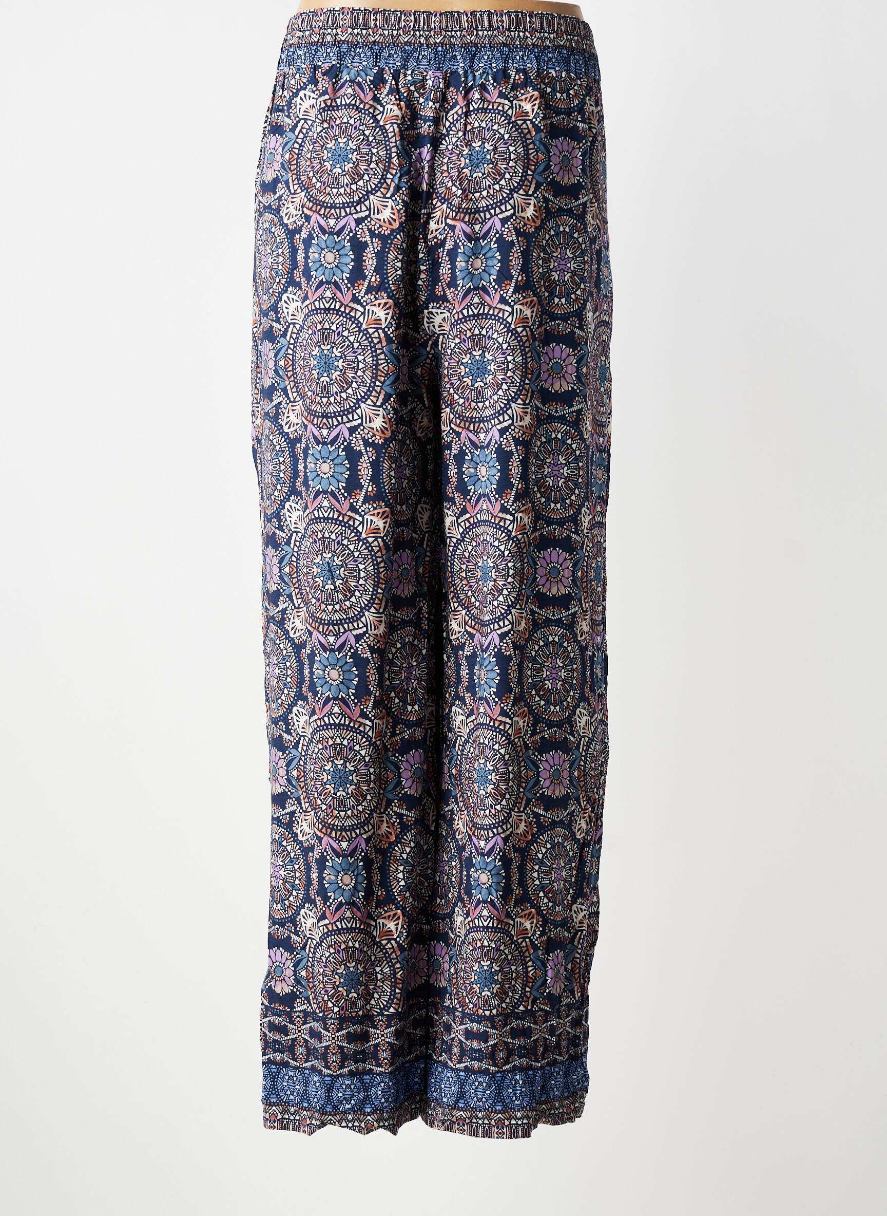 Pantalon drept țesătură poplin mărime normală albastru MOLLY BRACKEN femeie