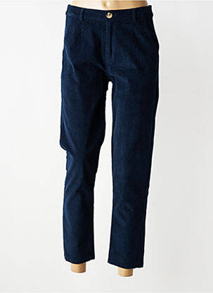 Pantalon slim talie elastică mărime normală albastru LILY & ME femeie
