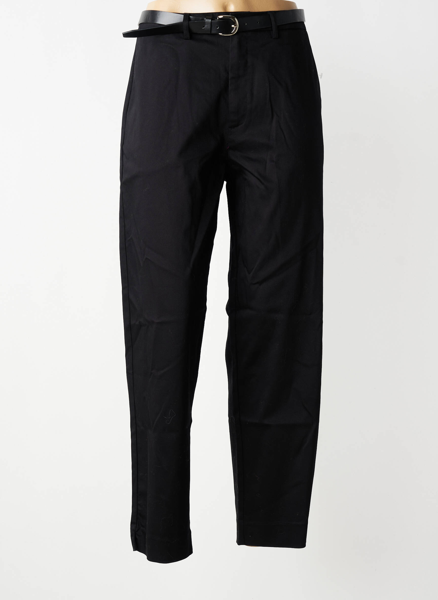 Pantalon drept închidere cu fermoar sub clapetă cu cârlig mărime normală negru TIFFOSI femeie