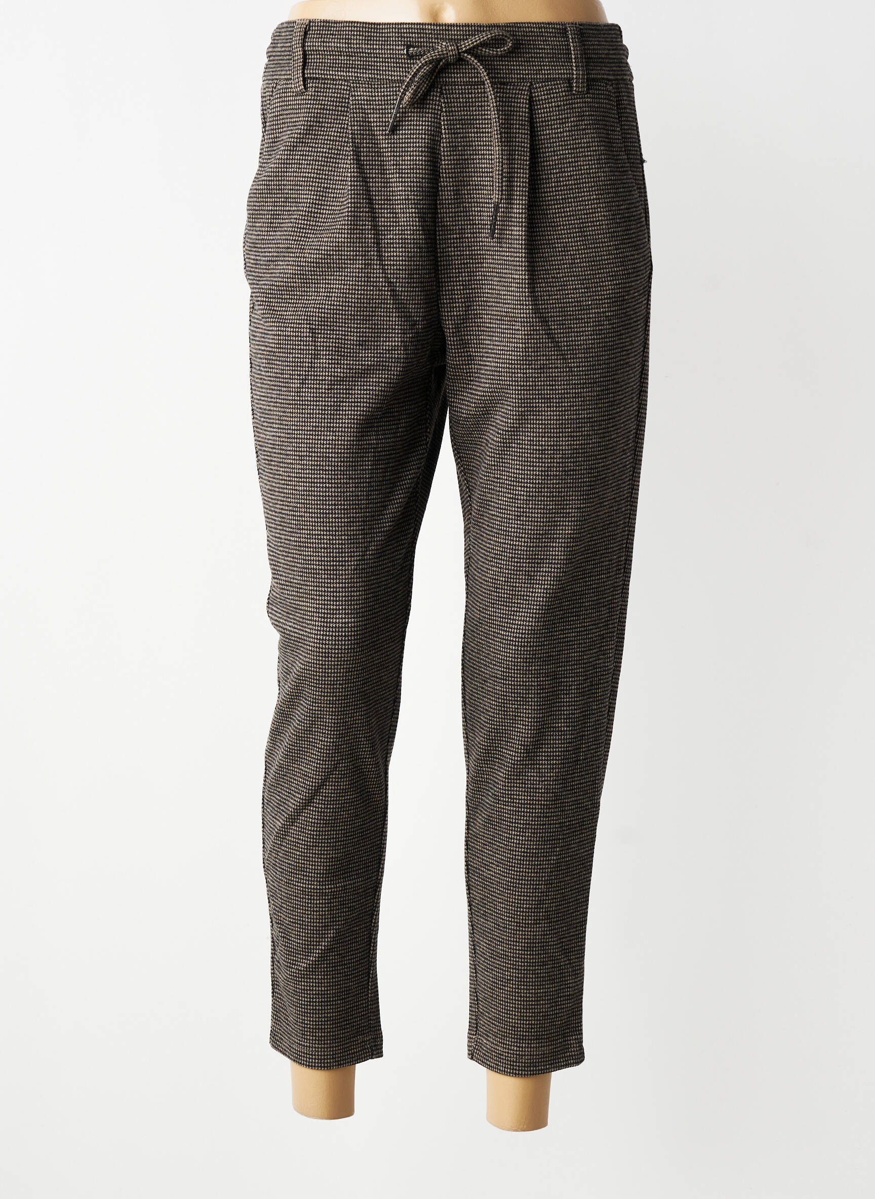 Pantalon slim talie elastică mărime normală maro ONLY femeie