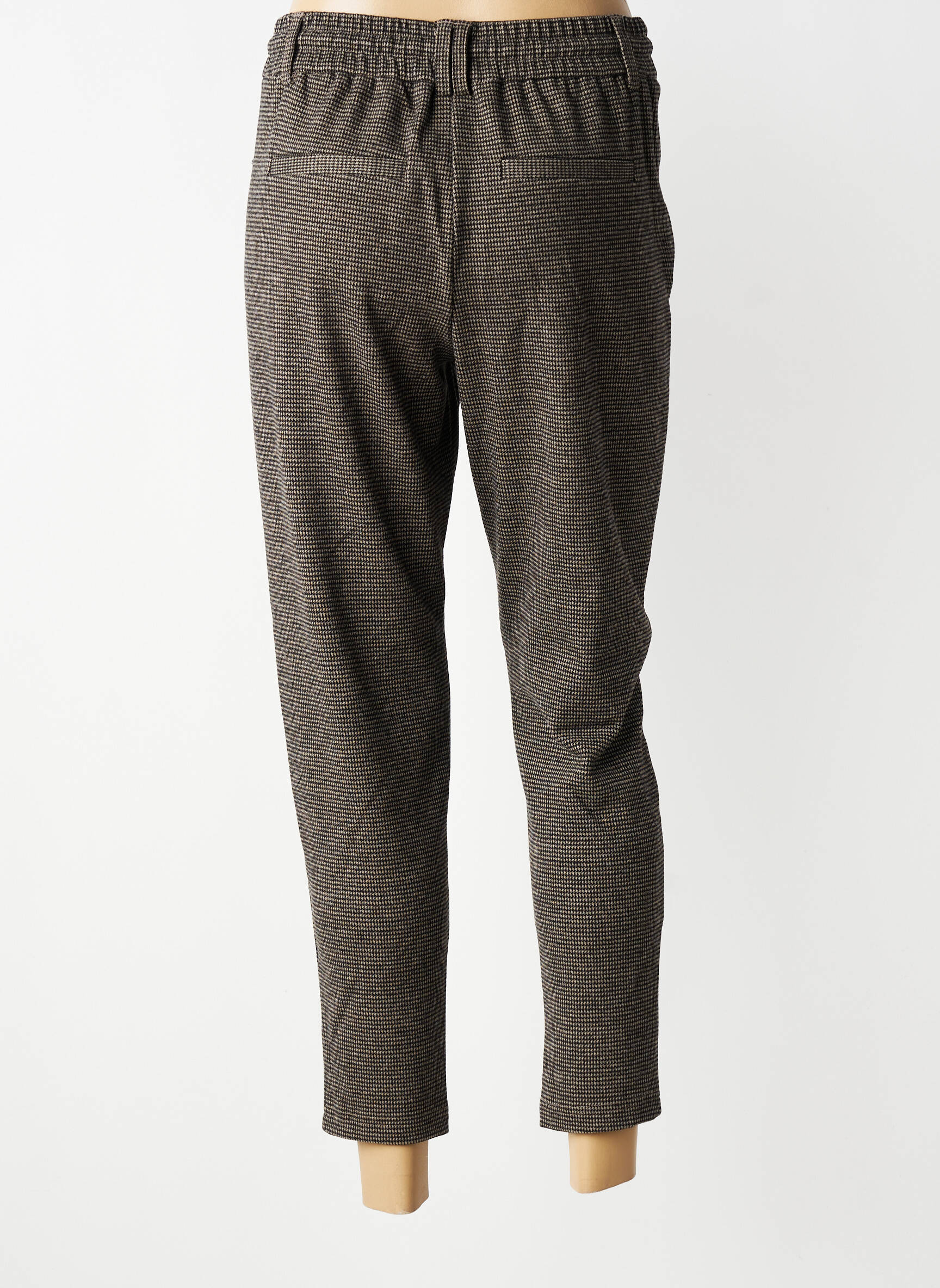 Pantalon slim talie elastică mărime normală maro ONLY femeie