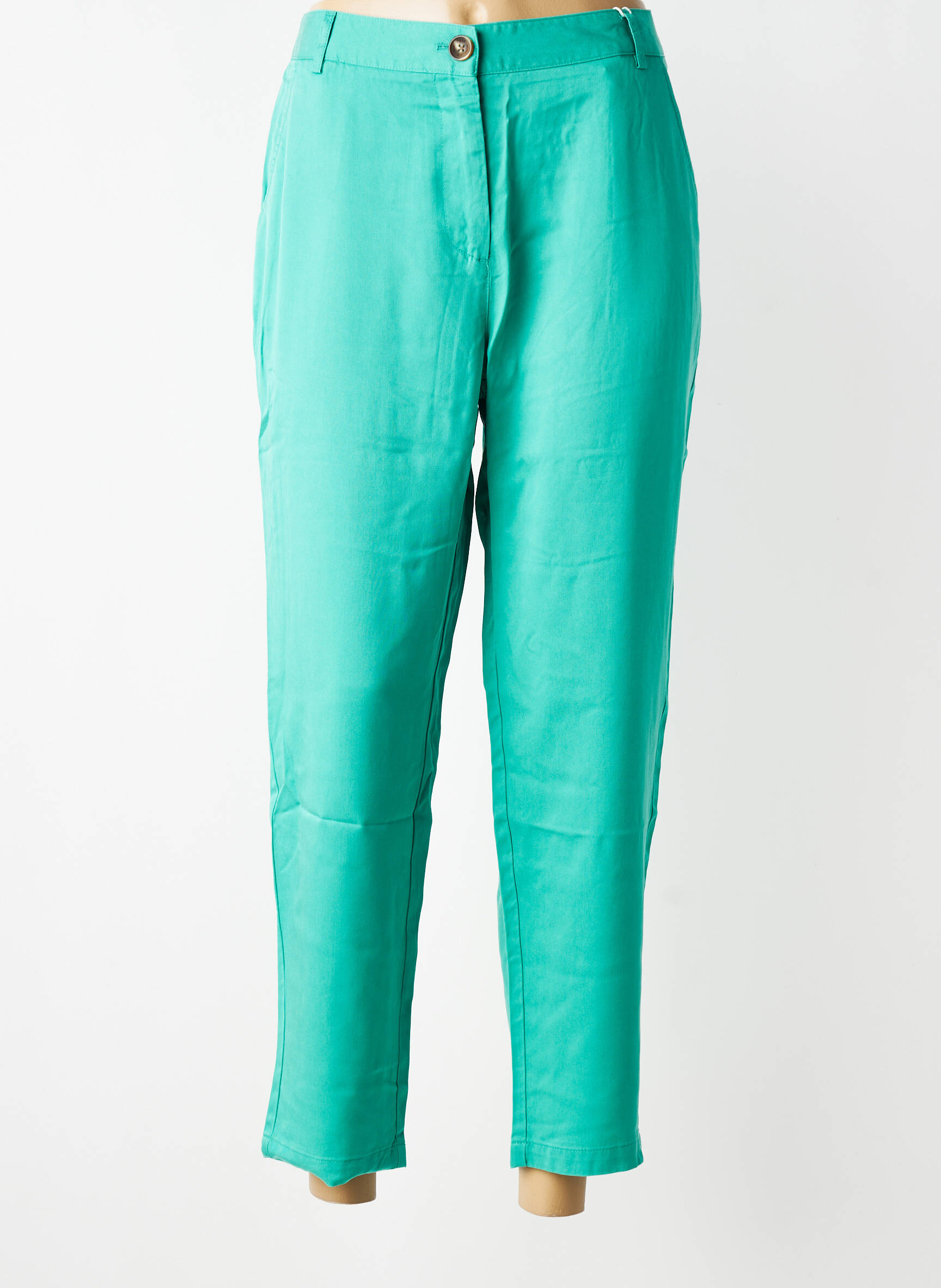 Pantalon slim talie elastică mărime normală albastru C'EST BEAU LA VIE femeie