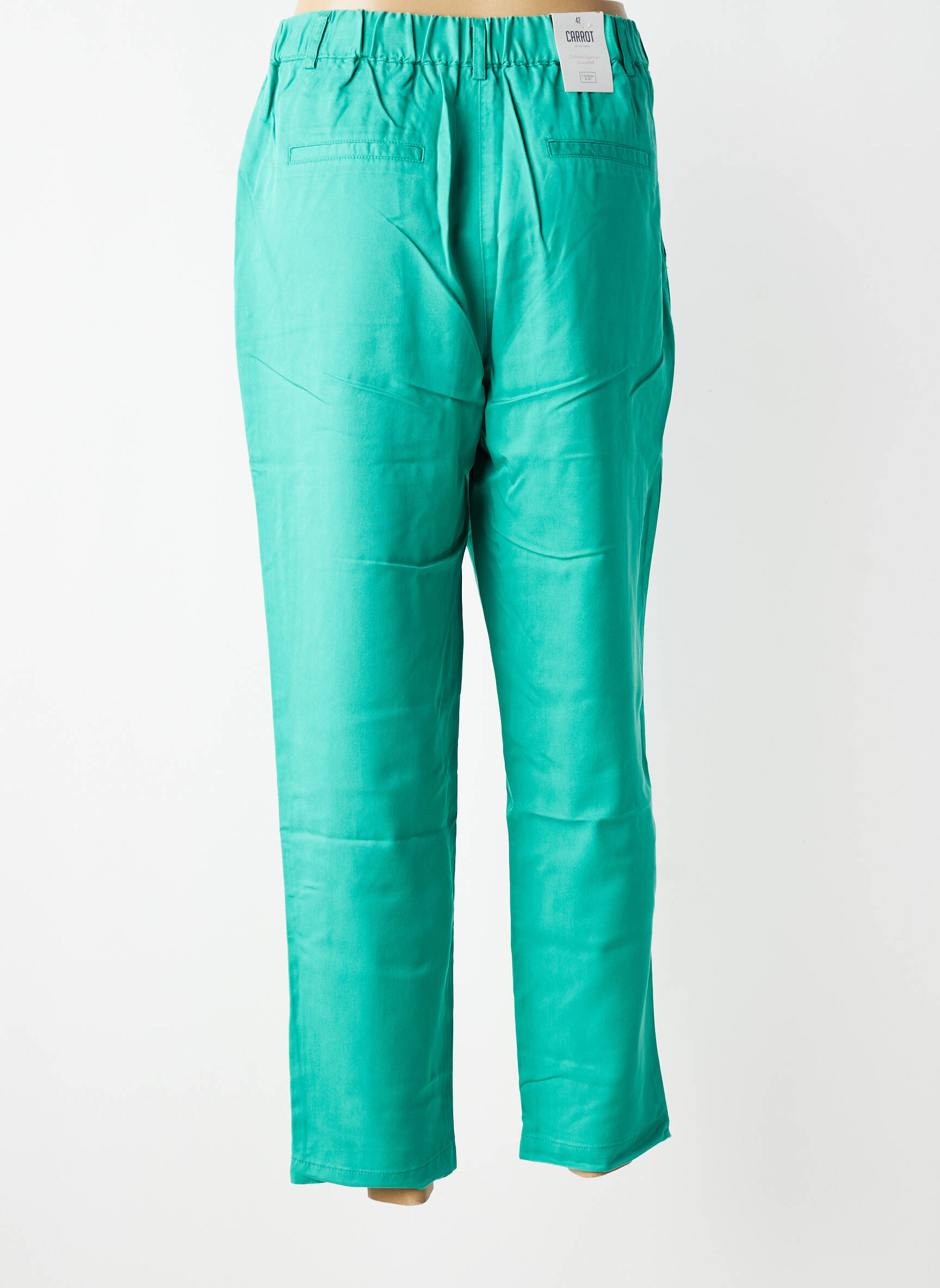 Pantalon slim talie elastică mărime normală albastru C'EST BEAU LA VIE femeie