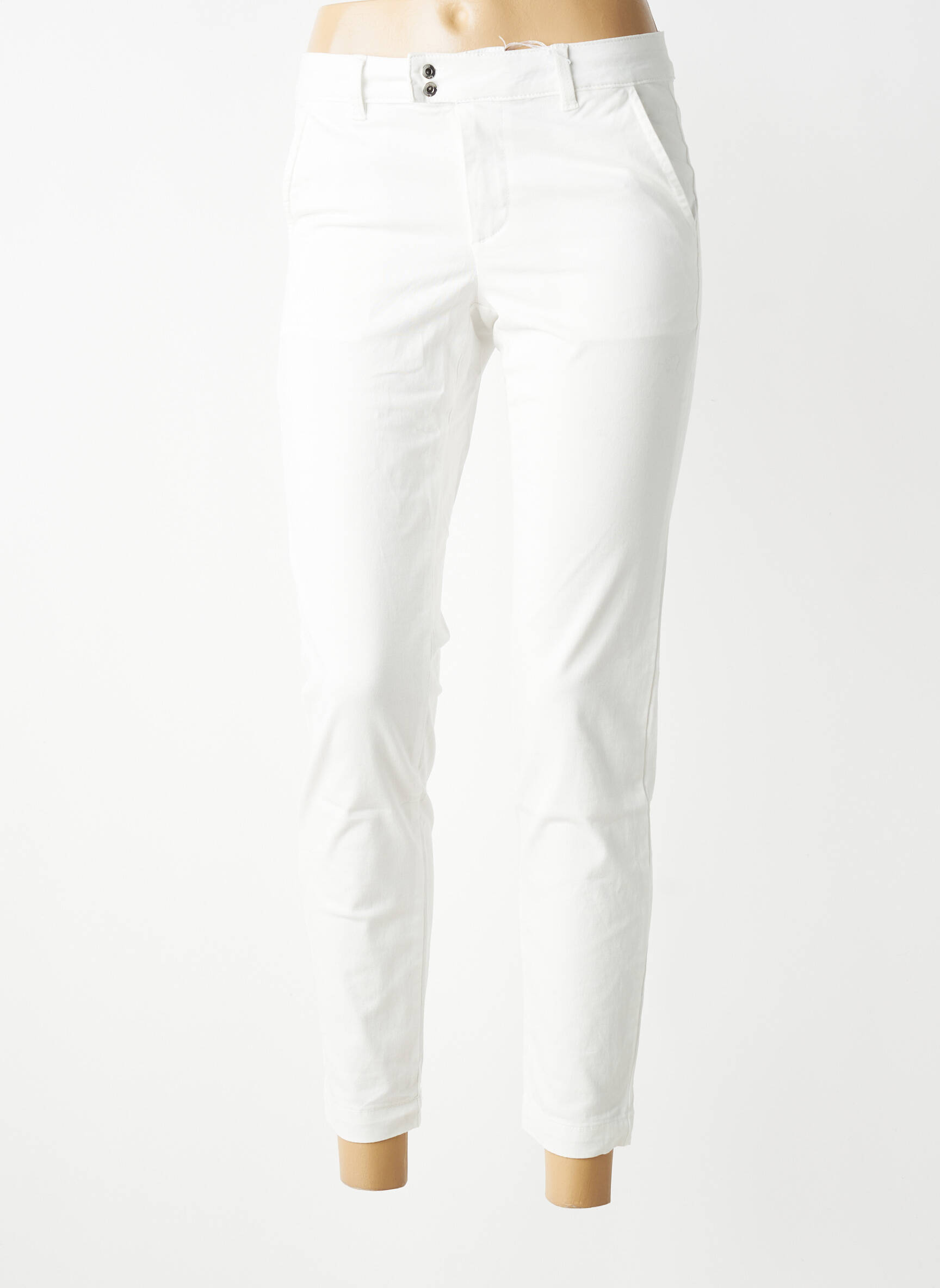Pantalon slim elasticitate mărime normală alb LPB LES PETITES BOMBES  femeie
