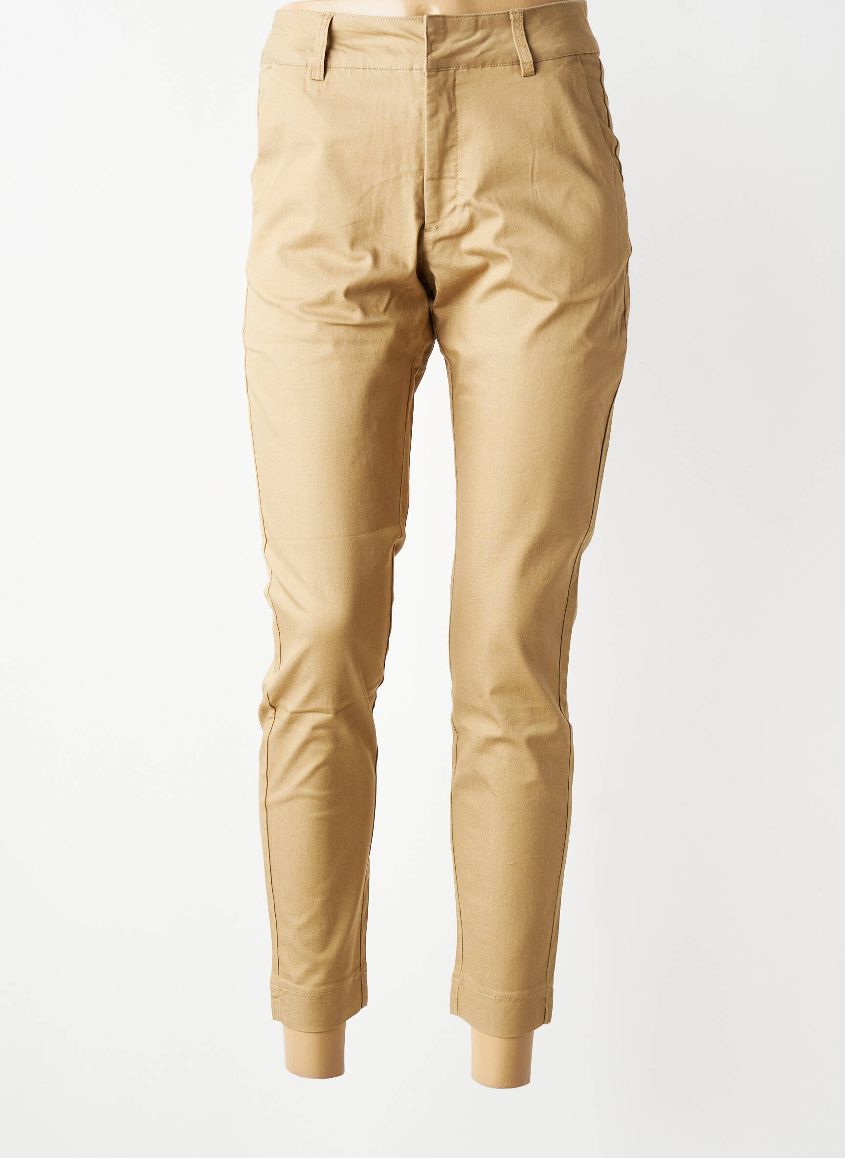 Pantalon slim elasticitate mărime normală bej KAFFE femeie
