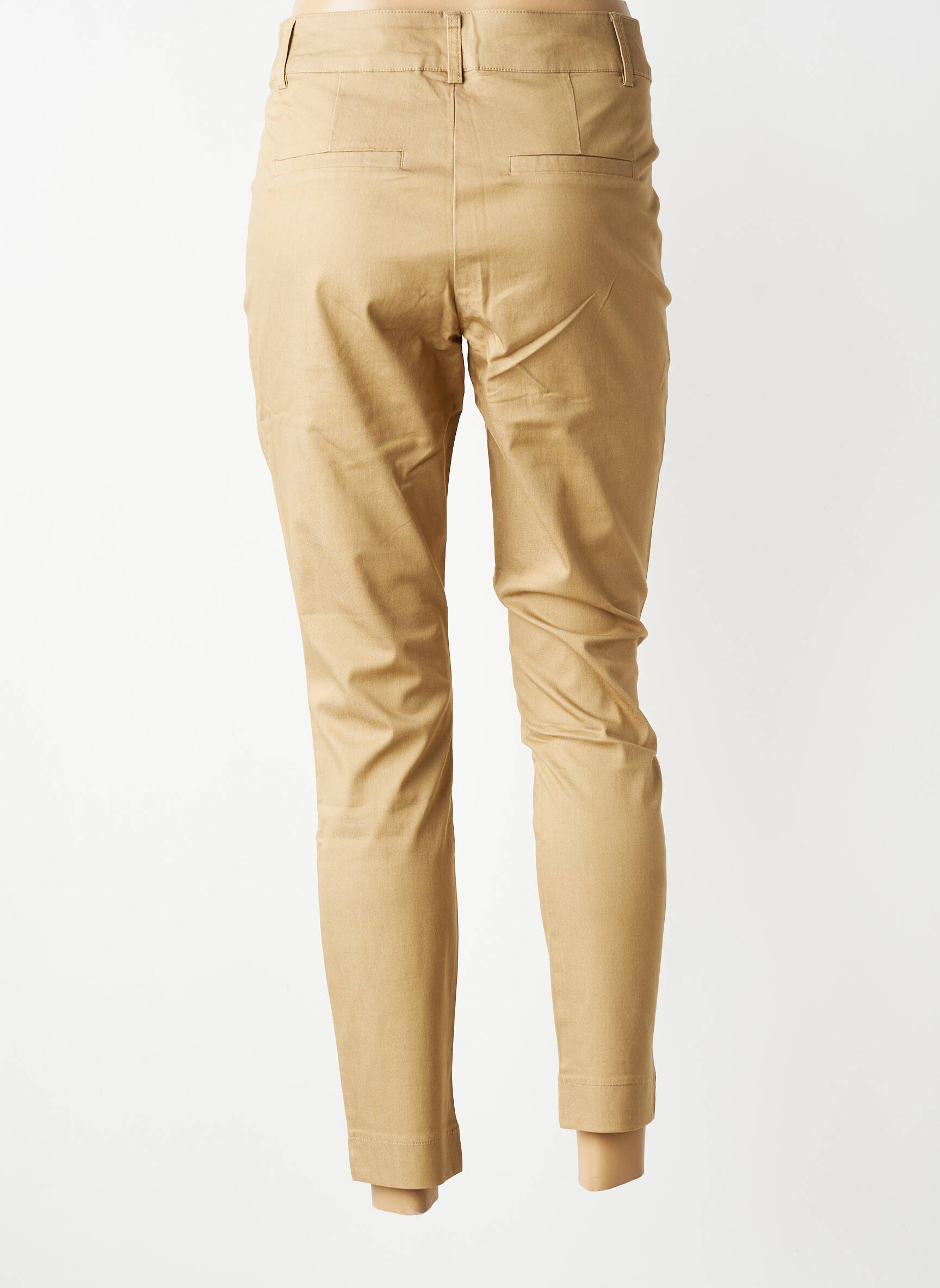 Pantalon slim elasticitate mărime normală bej KAFFE femeie