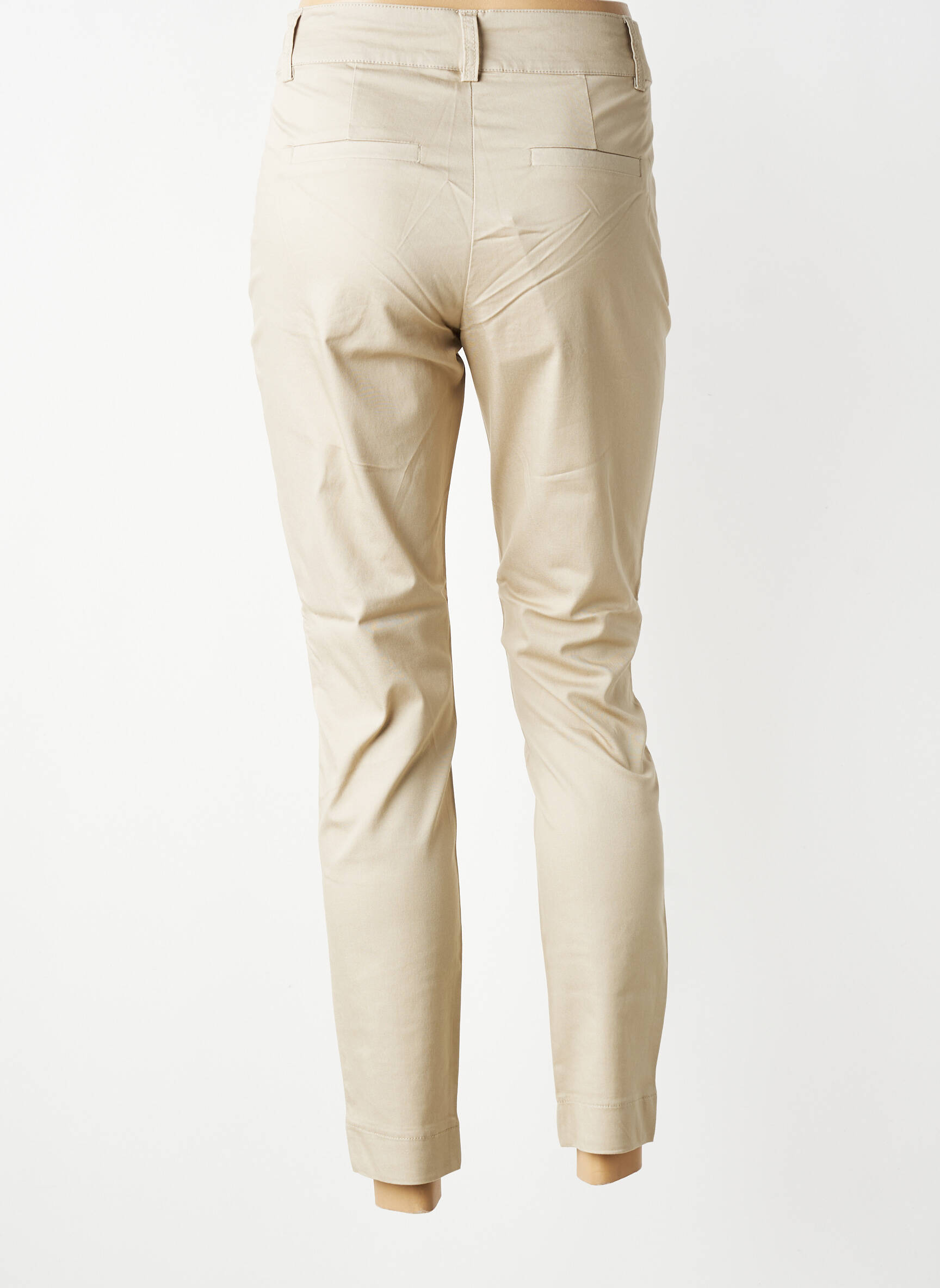 Pantalon slim elasticitate mărime normală bej KAFFE femeie
