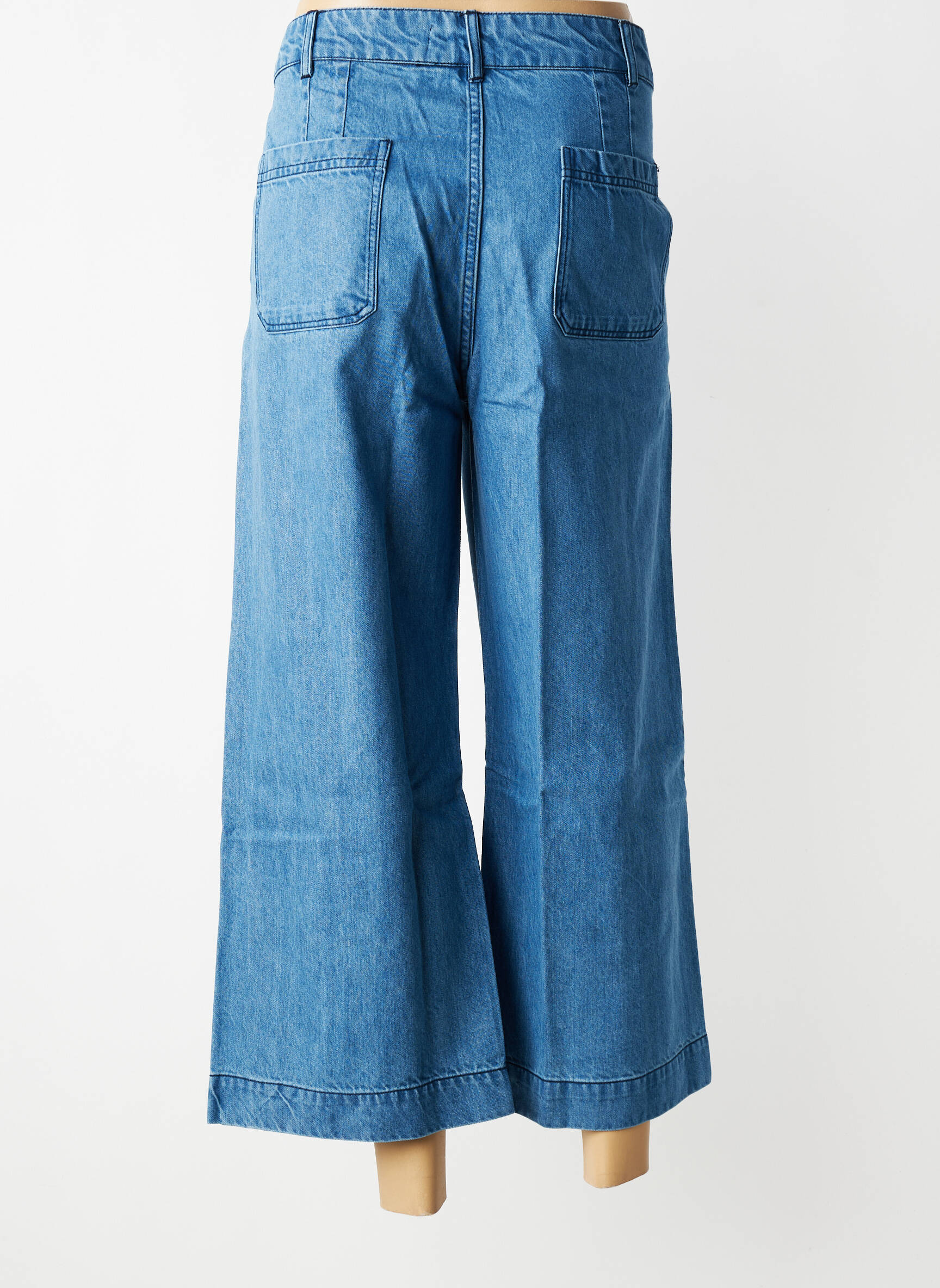 Pantalon larg mărime normală mărime normală albastru LILY & ME femeie