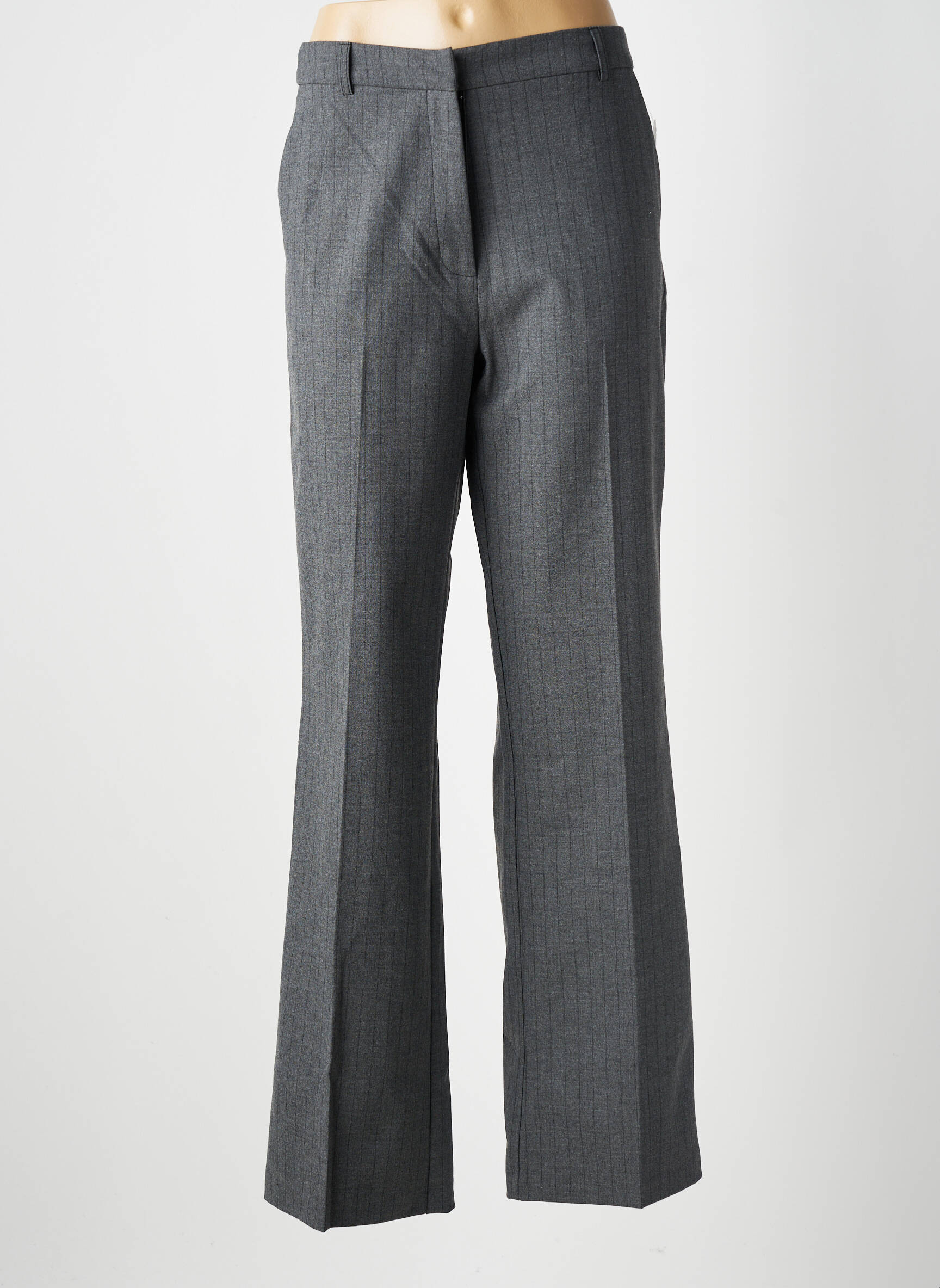 Pantalon drept elasticitate mărime normală gri MORGAN femeie