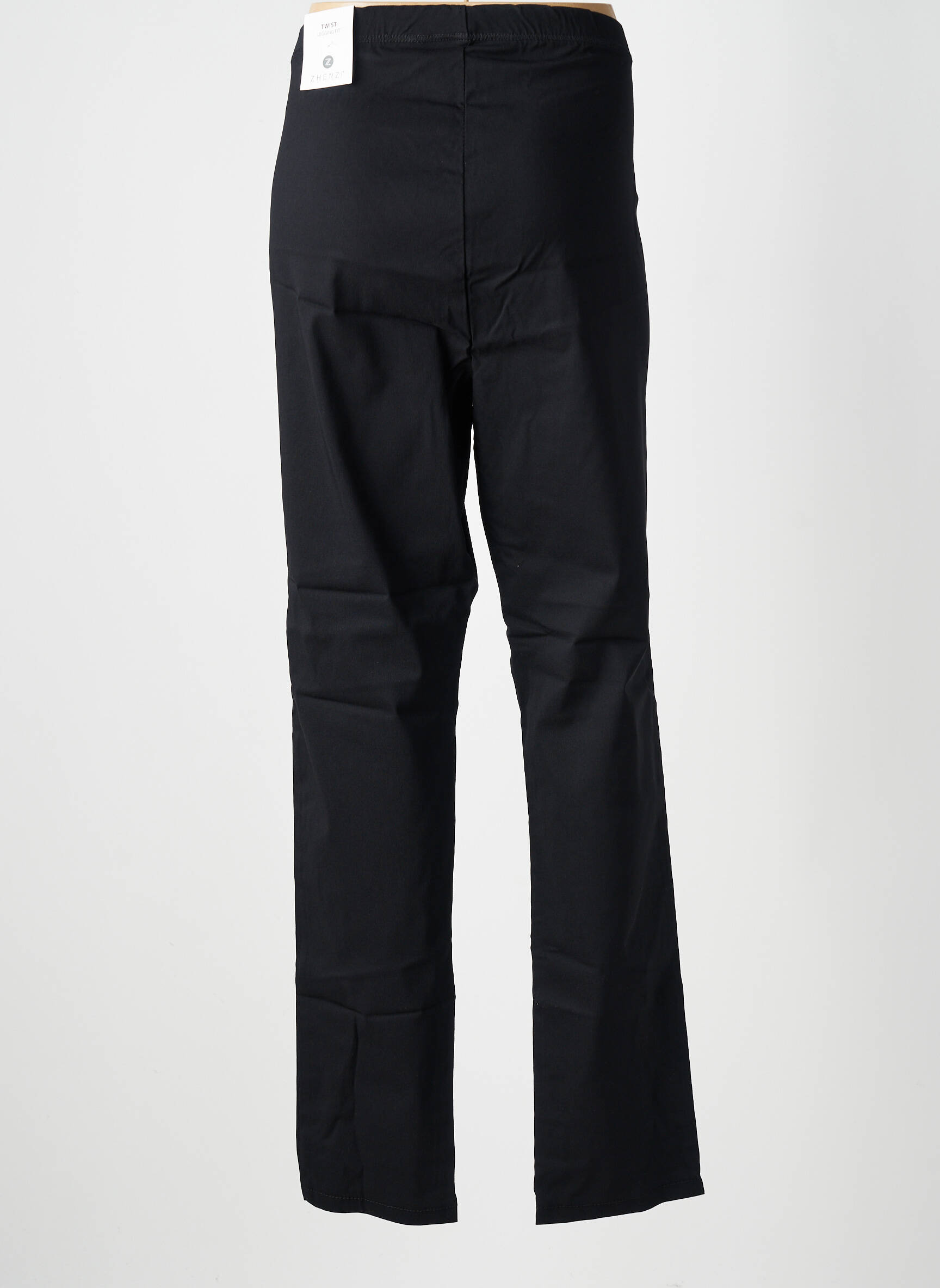 Pantalon drept elasticitate mărime normală negru ZHENZI femeie
