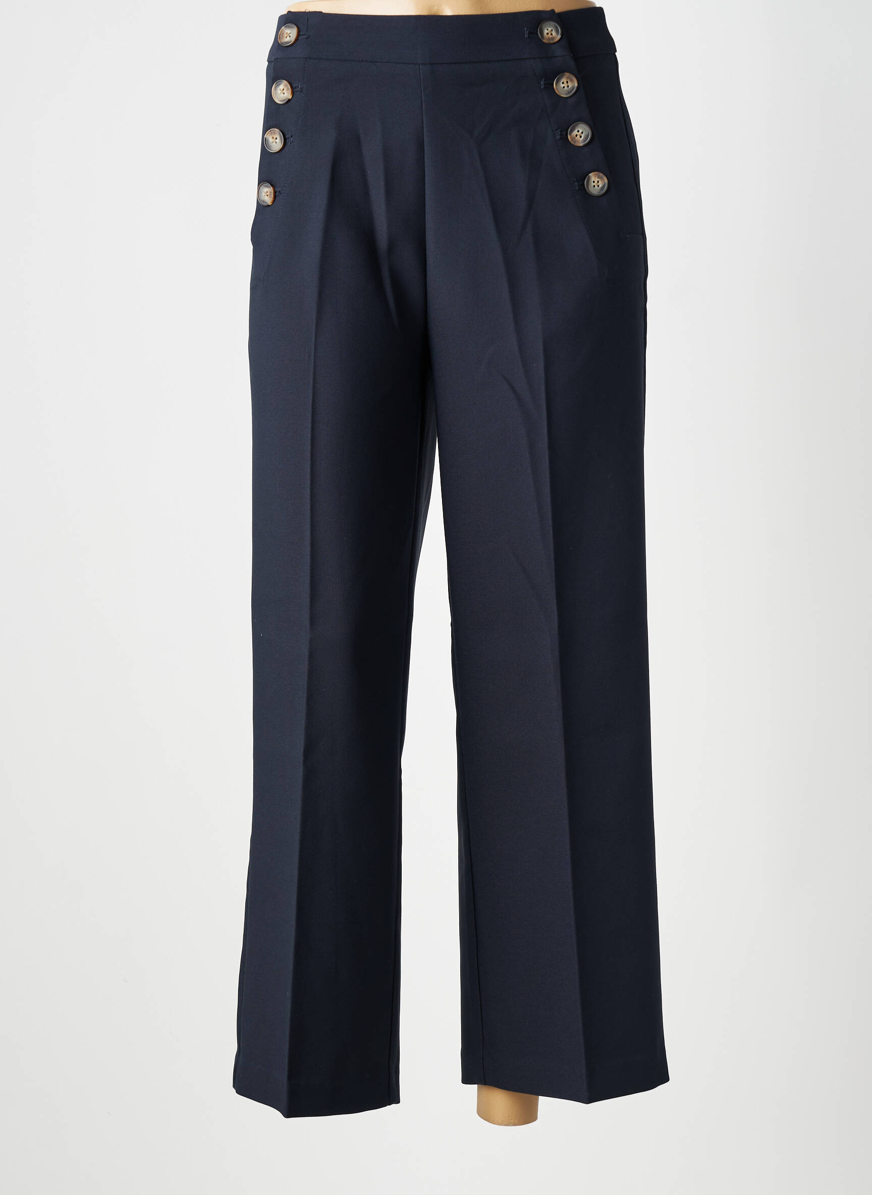 Pantalon 7/8 elasticitate mărime normală albastru C'EST BEAU LA VIE femeie