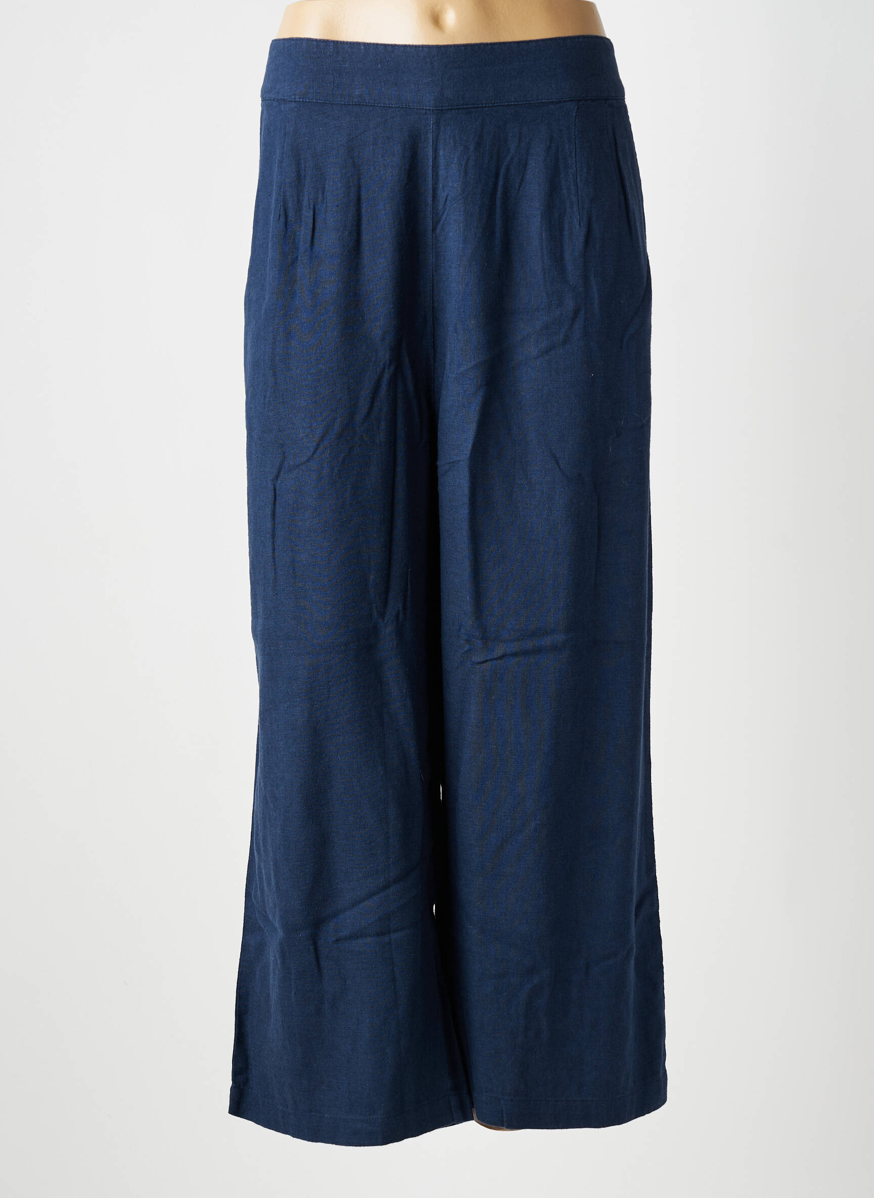 Pantalon larg buzunare mărime normală albastru LILY & ME femeie