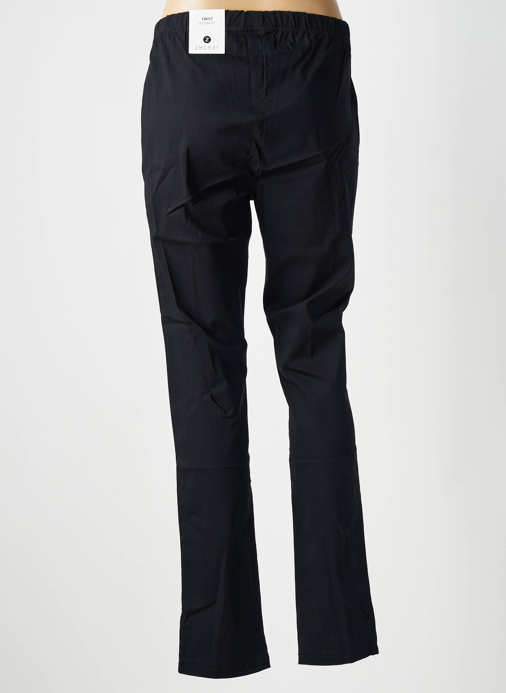 Pantalon drept elasticitate mărime normală negru ZHENZI femeie