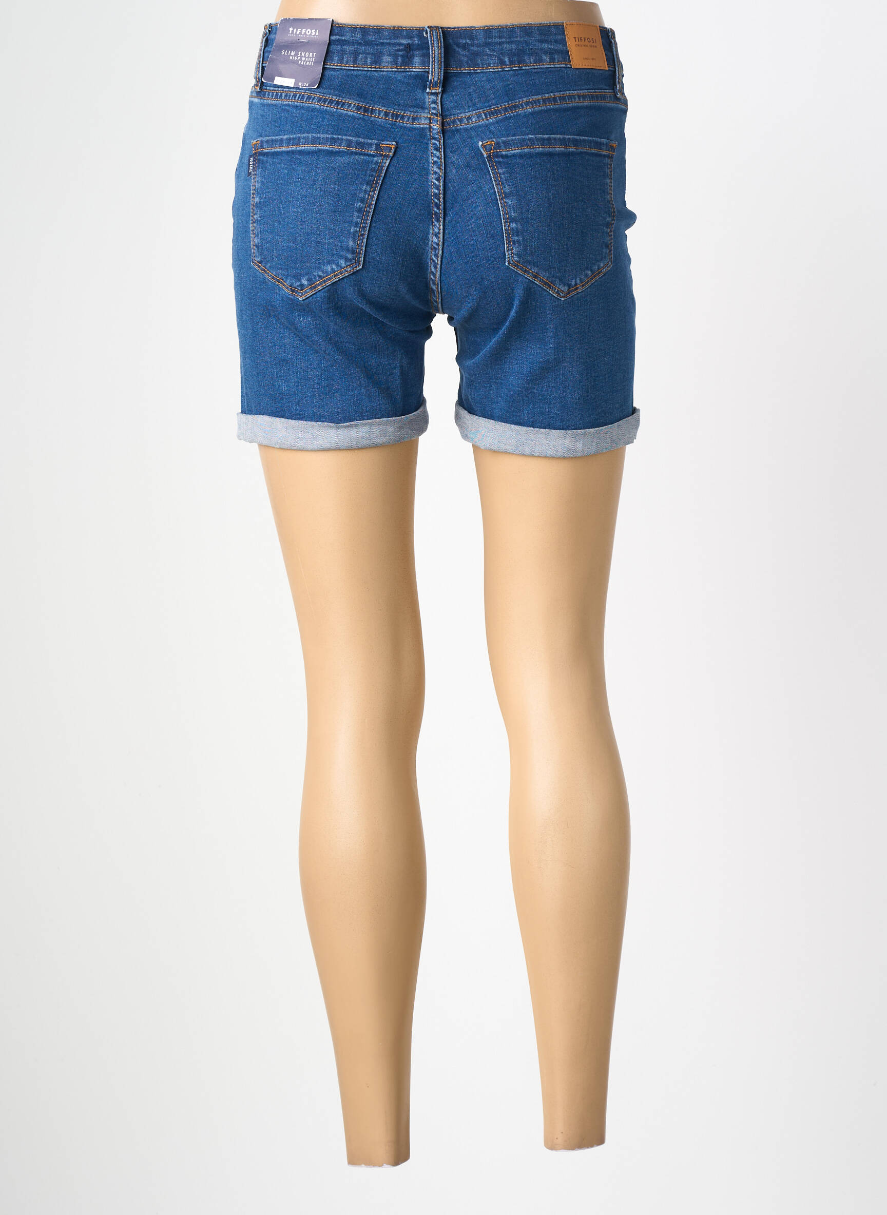 Șort țesătură denim mărime normală albastru închis TIFFOSI femeie