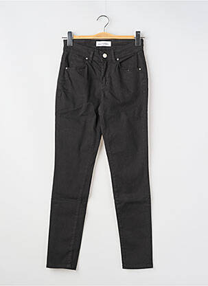 Pantalon slim țesătură poplin mărime normală negru NOIR'N'BLEU femeie