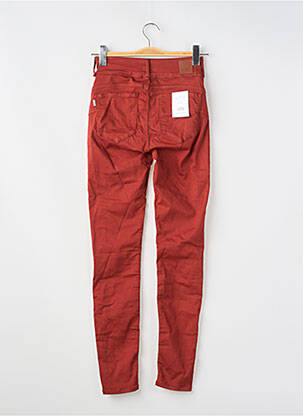 Pantalon slim țesătură poplin mărime normală portocalie ONE SIZE FILTS ALL femeie