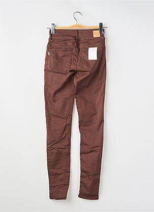 Pantalon slim țesătură poplin mărime normală maro ONE SIZE FILTS ALL femeie