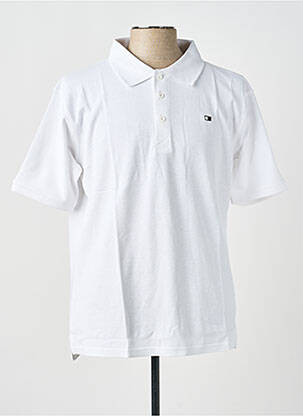 Polo croială dreaptă mâneci scurte alb GWEN & BLACK bărbat