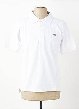 Polo croială dreaptă mâneci scurte alb GWEN & BLACK bărbat