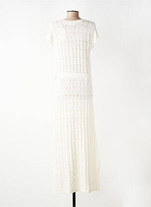 Rochie de plajă croială cambrată bej C'EST BEAU LA VIE femeie