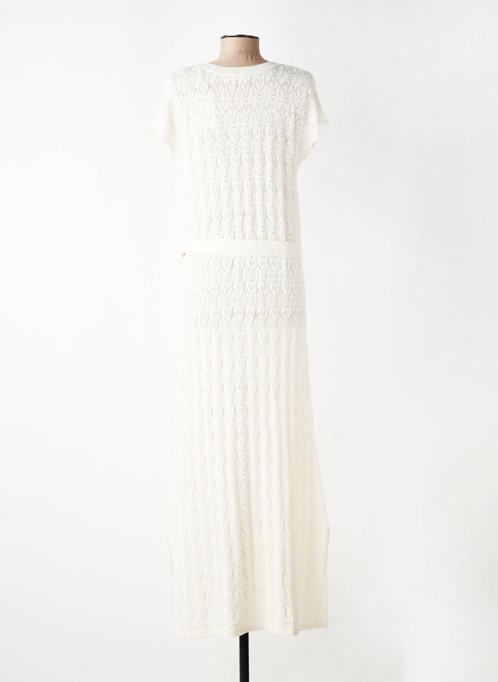 Rochie de plajă croială cambrată bej C'EST BEAU LA VIE femeie