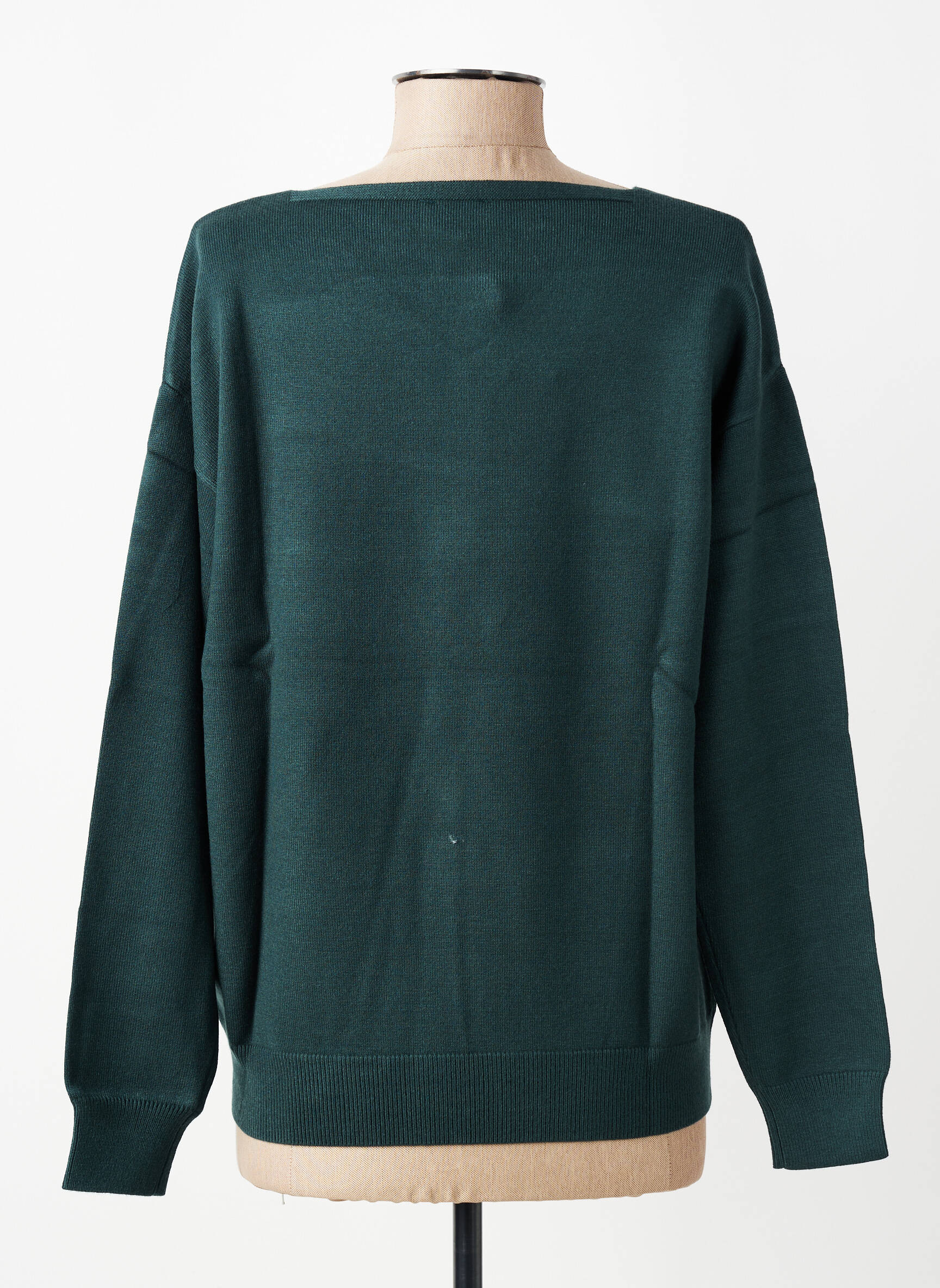 Pulover croială dreaptă mâneci lungi verde ZILCH femeie