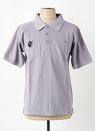 Polo croială dreaptă mâneci scurte gri GWEN & BLACK bărbat