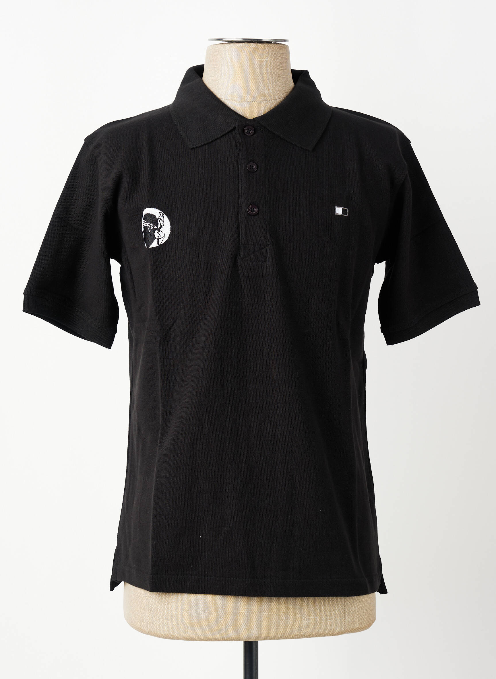 Polo croială dreaptă mâneci scurte negru GWEN & BLACK bărbat
