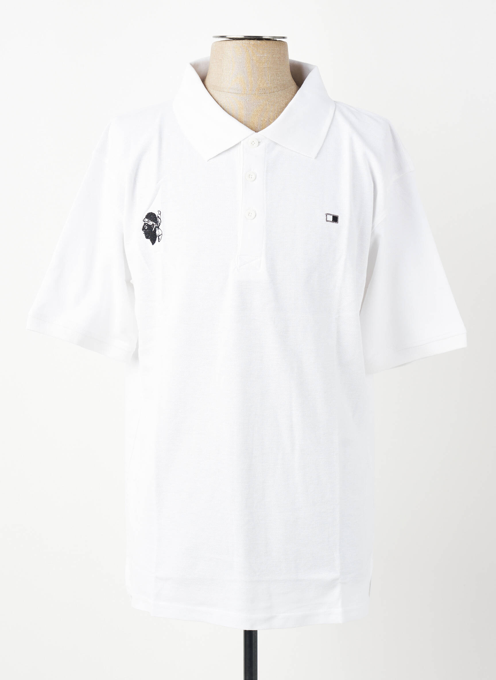 Polo croială dreaptă mâneci scurte alb GWEN & BLACK bărbat