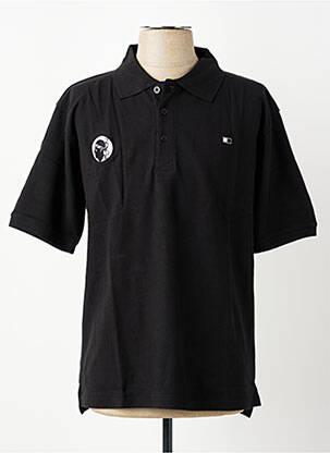 Polo croială dreaptă mâneci scurte negru GWEN & BLACK bărbat