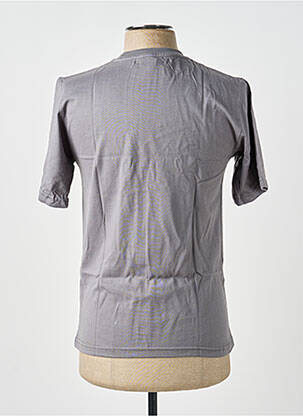 Tricou broderie mâneci scurte gri GWEN & BLACK bărbat