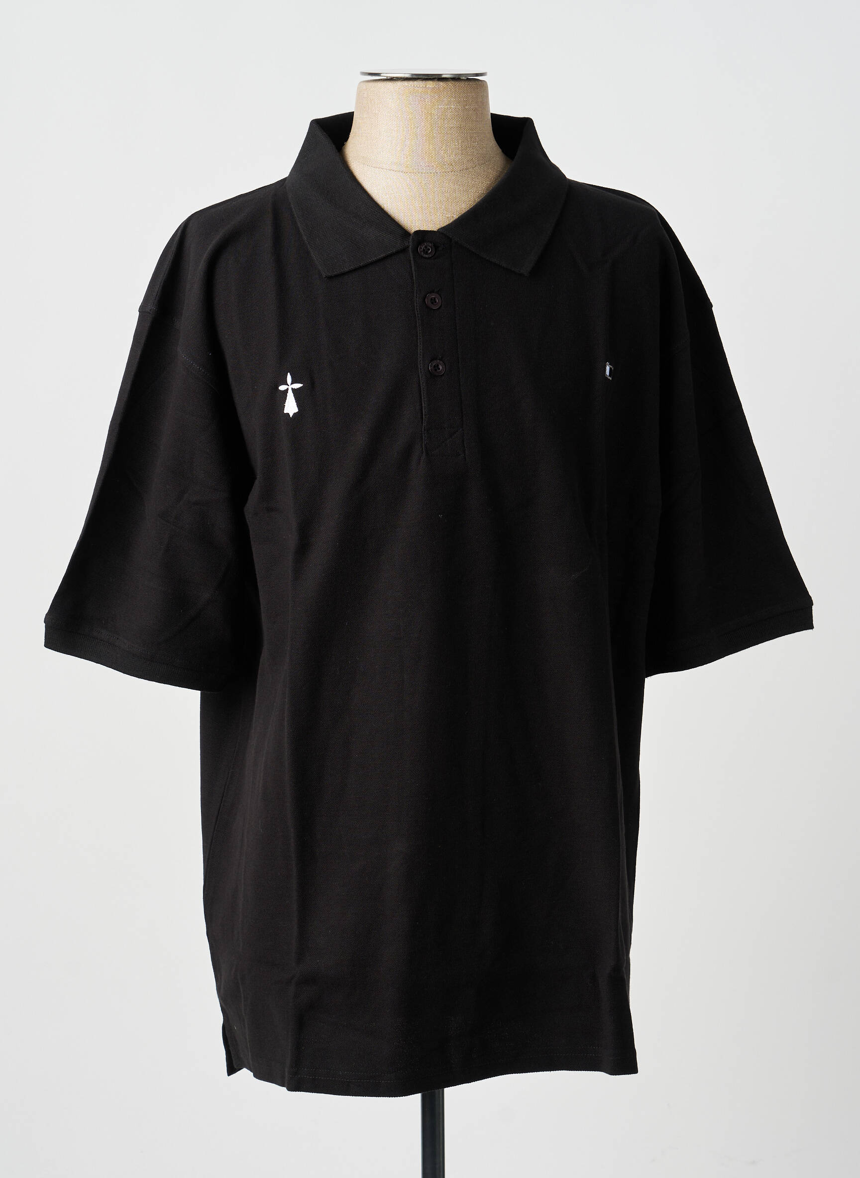 Polo croială dreaptă mâneci scurte negru GWEN & BLACK bărbat