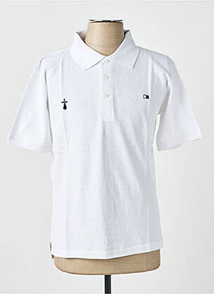 Polo croială dreaptă mâneci scurte alb GWEN & BLACK bărbat
