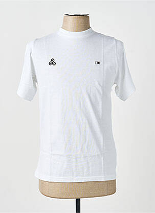 Tricou broderie mâneci scurte alb GWEN & BLACK bărbat