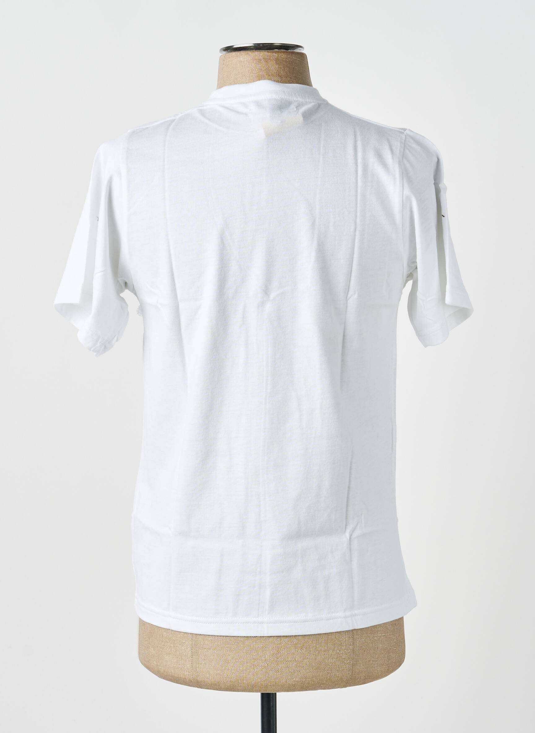Tricou broderie mâneci scurte alb GWEN & BLACK bărbat