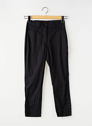 Pantalon 7/8 țesătură poplin mărime normală negru AVENTURES DES TOILES femeie