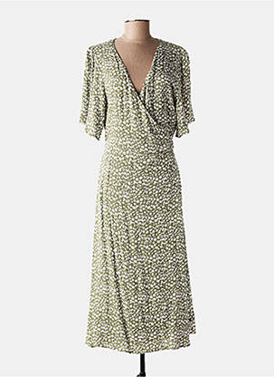 Rochie lungă mâneci scurte mâneci scurte verde FREEMAN T.PORTER femeie