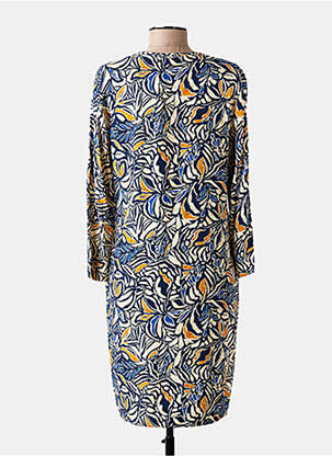 Rochie midi imprimeu floral mâneci lungi albastru LE PETIT BAIGNEUR femeie